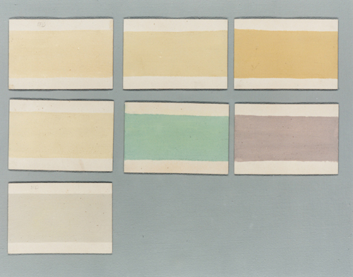 Paint colour cards from 1807