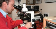 Patrick Baty at the Microscope