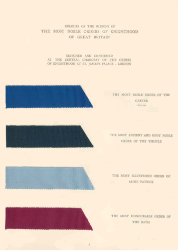 Traditional British Colours - Orders