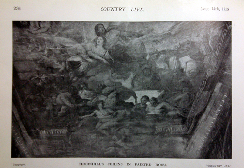 Thornhill's Ceiling - Country Life 1915