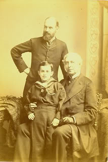 John_Gregory_Crace,_designer,_with_his_son_and_grandson