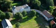 Aerial view of the Slubice Palace