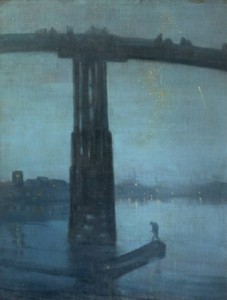Nocturne: Blue and Gold - Old Battersea Bridge circa 1872-5 by James Abbott McNeill Whistler 1834-1903